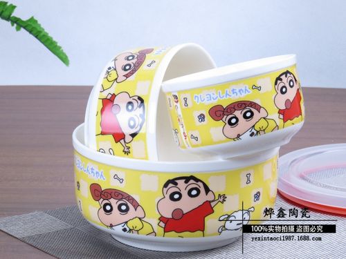 【卡通蜡笔小新 保鲜碗三件套 保鲜盒微波炉专用饭盒便当盒带盖碗】辽